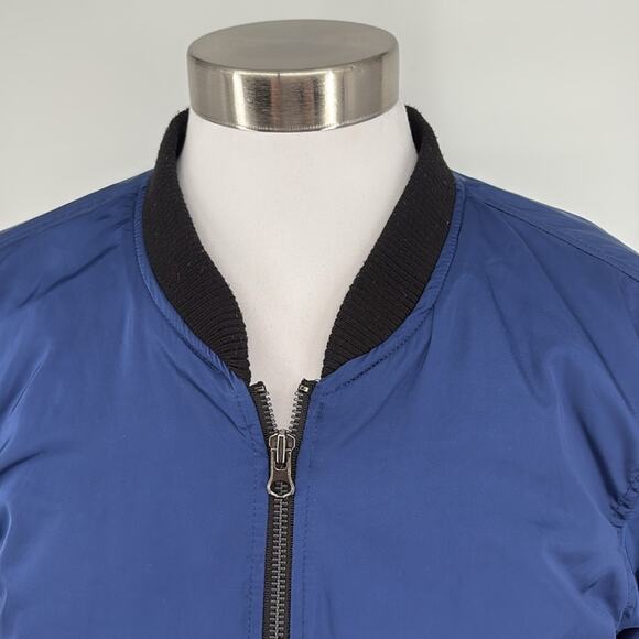Anthropologie Hei Hei Journey Women’s Royal Blue Zip Up Jacket Bomber Size M - Picture 2 of 15
